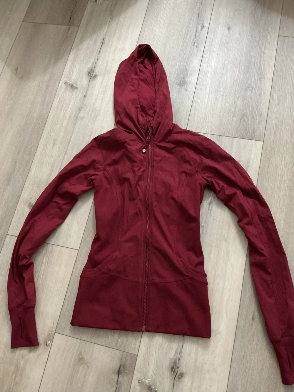 lululemon athletica Burgundy Hooded Zip Jacket